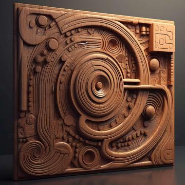 Patterns and decorations stl futuristic 1 3d model